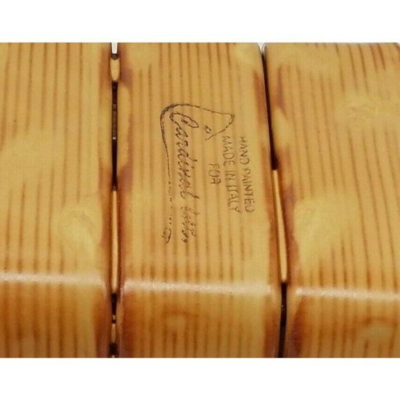 Italian Pottery Woven Glazed Bread Basket Brown Cardinal Inc Italy - Picture 5 of 5